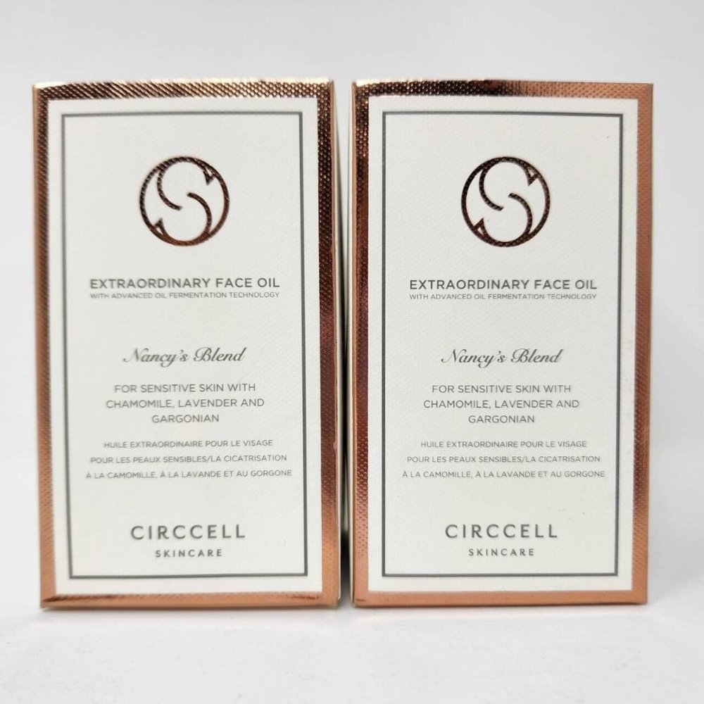 Lot of 2 CIRCCEL Skincare Extraordinary Face Oil Nancy's Blend, Sensitive Skin
